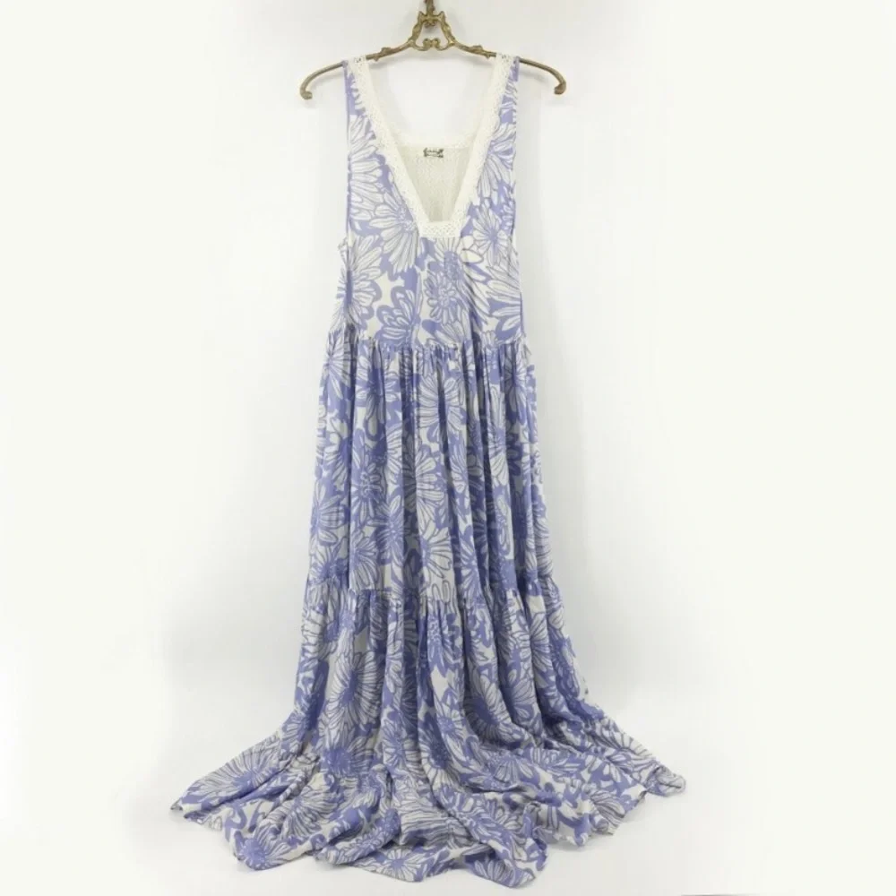 NWT Free People Tiers For You Maxi Slip Dress - Picture 5 of 7